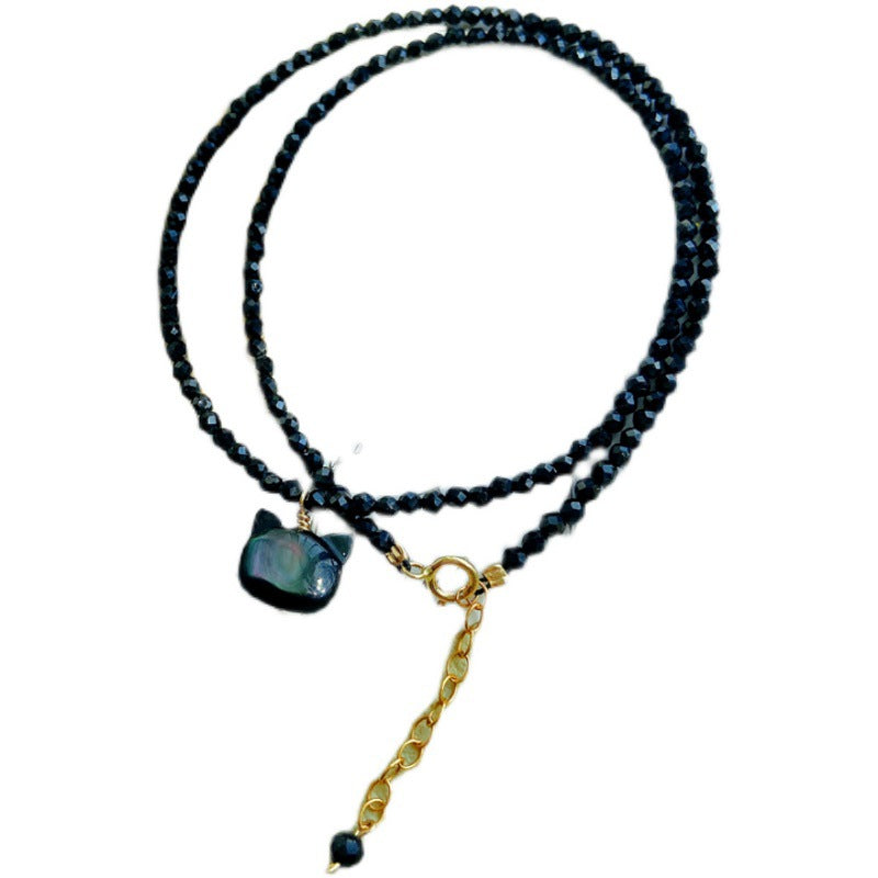 Black Cat Spinel Choker Necklace