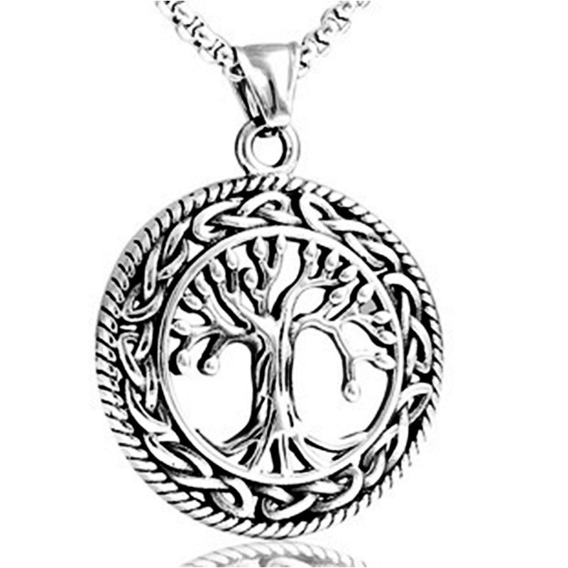 Cross-Border Jewelry Titanium Steel Tree Of Life Necklace