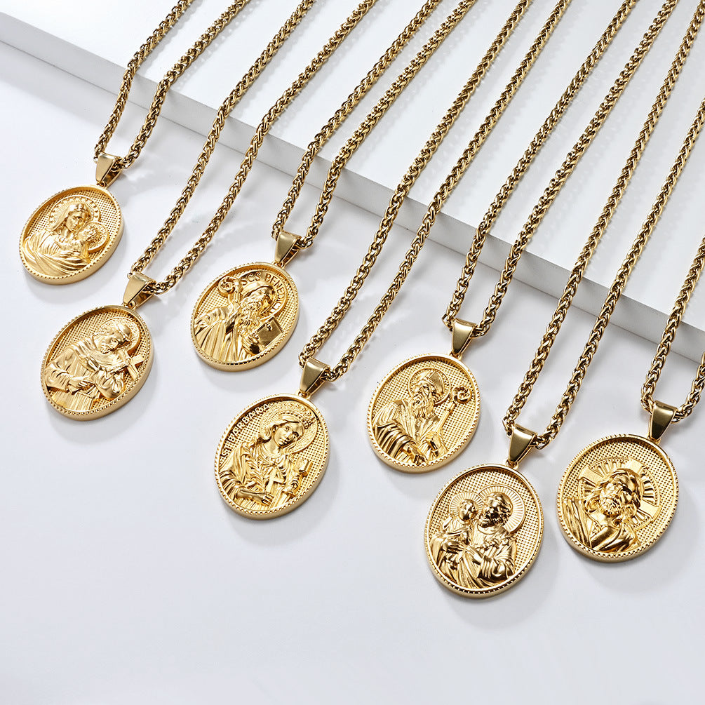 Stainless Steel Vintage Pendants or Chain — Choose Your Style