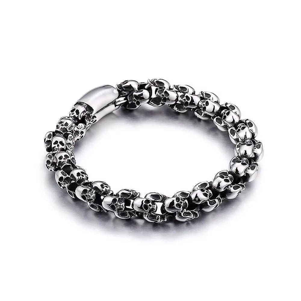 Vintage Skull Stainless Steel Men's Bracelet