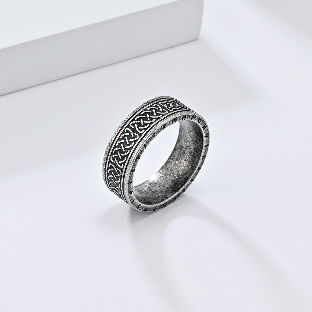 Steel Ring – Vintage Nordic Viking Celtic Knot