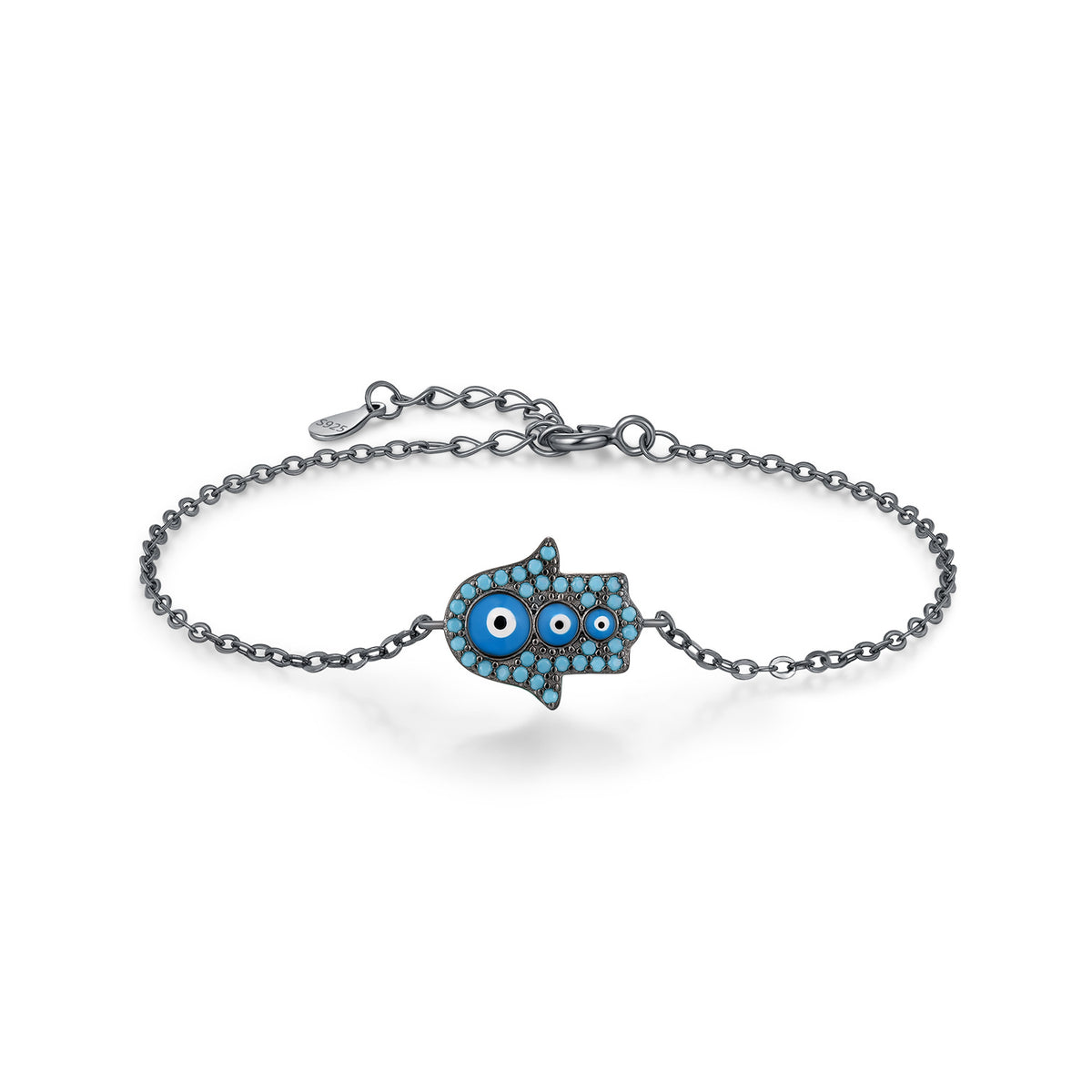 925 Sterling Silver Eye Ghost Bracelet
