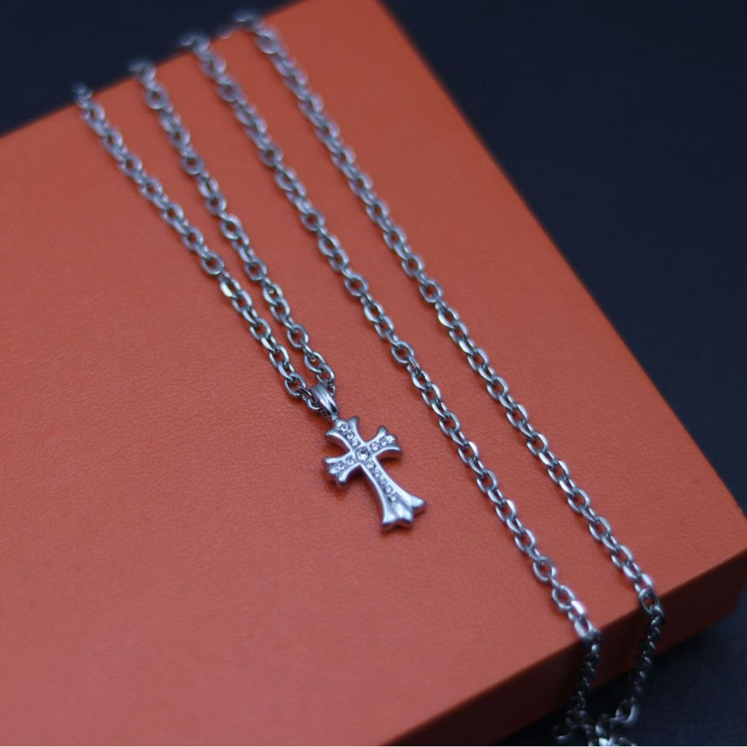 Planderful Jewelry Cross Necklace Steel Titanium For Men And Women Elegant Everyday Accessory