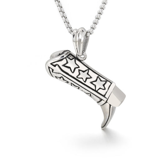 Star Pattern Boots Titanium Steel Men's Pendant - Planderful Collection's Everyday Genie