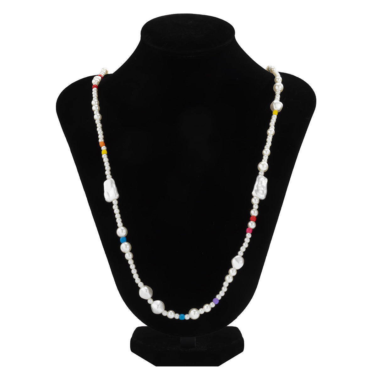 Planderful Vienna Verve Imitation Pearl Fringe Necklace For Women Beaded Statement Jewelry