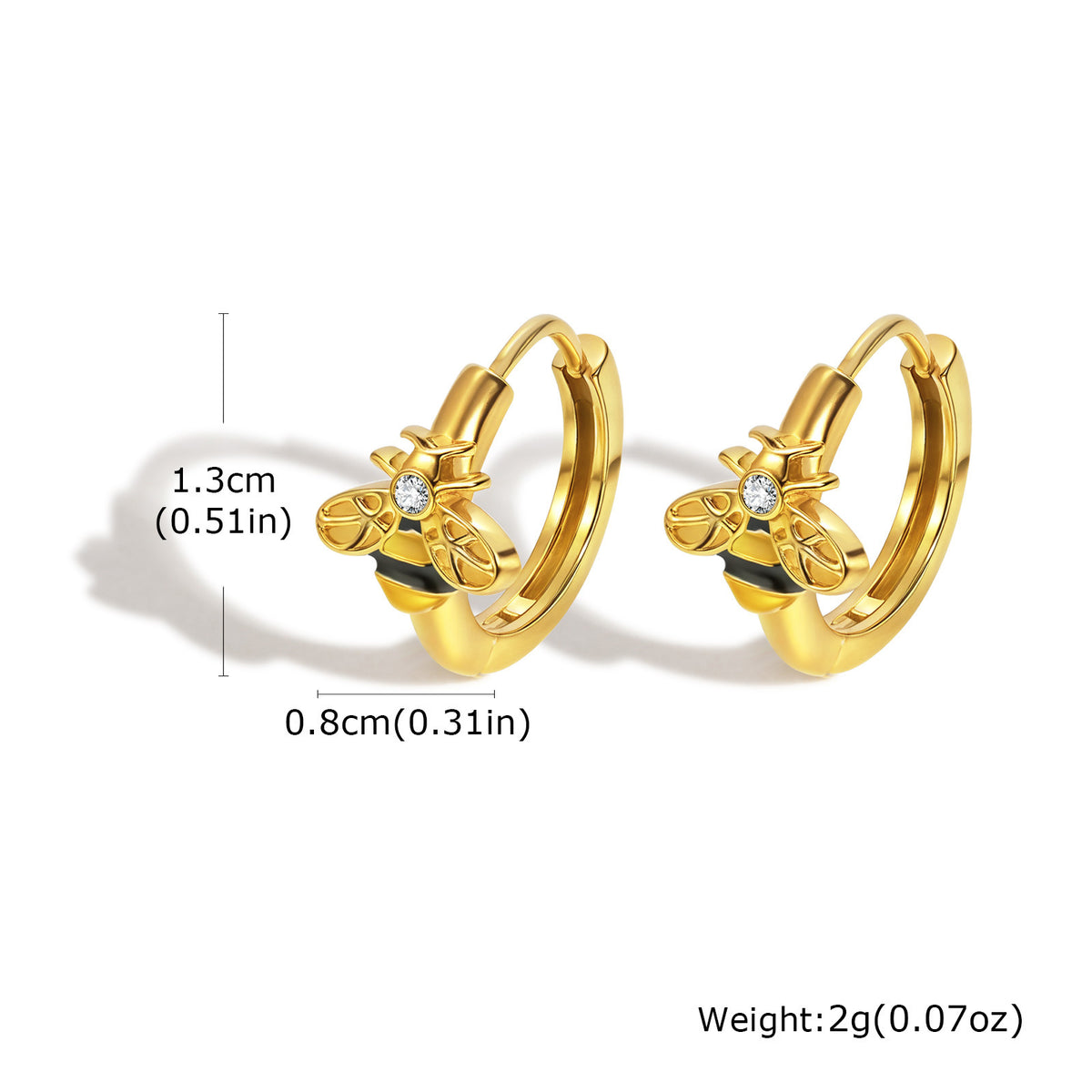 Stainless Steel Zircon Geometric Earrings