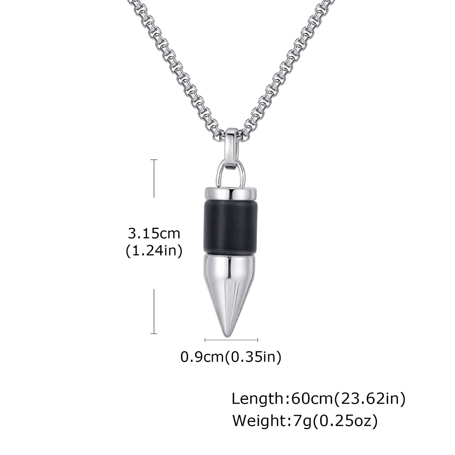 Planderful Mens Pendant Necklace Round Bullet Gemstones