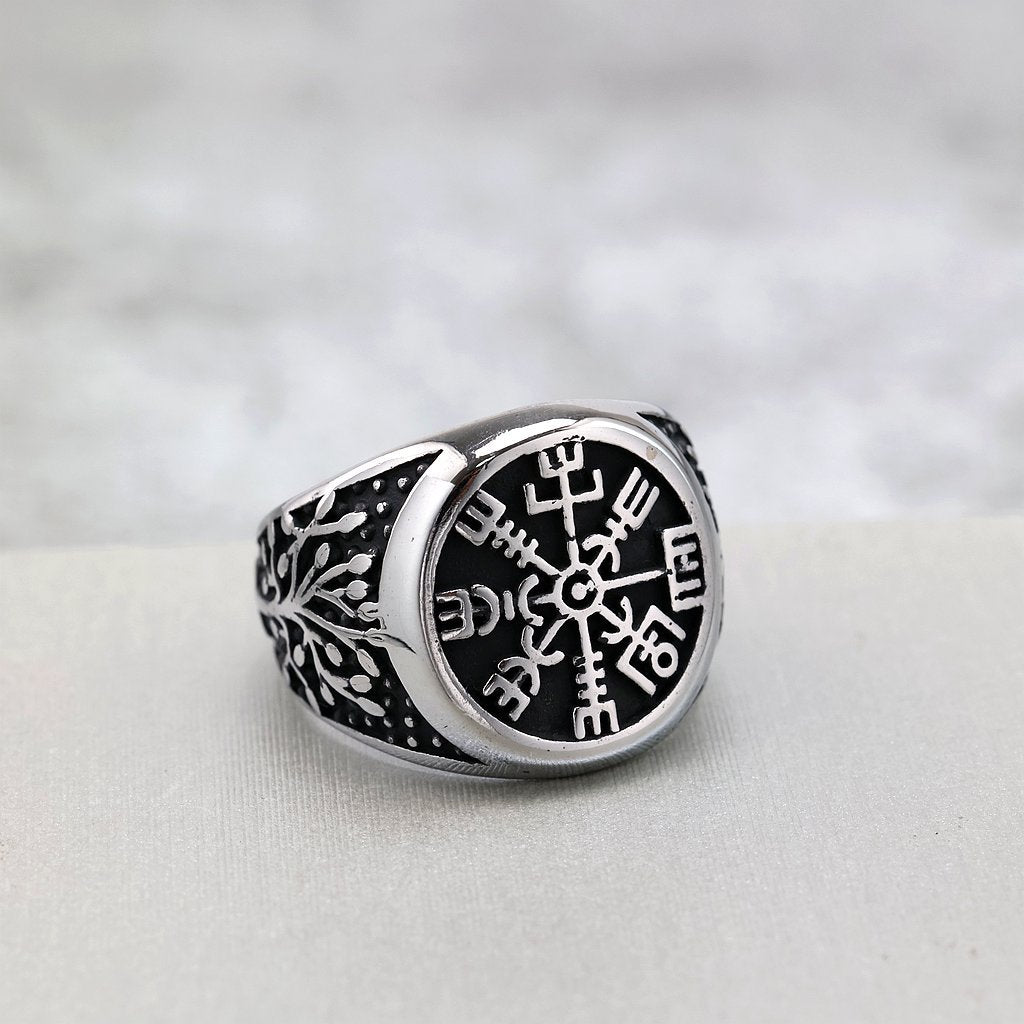 Punk Tree of Life Stainless Steel Men's Ring