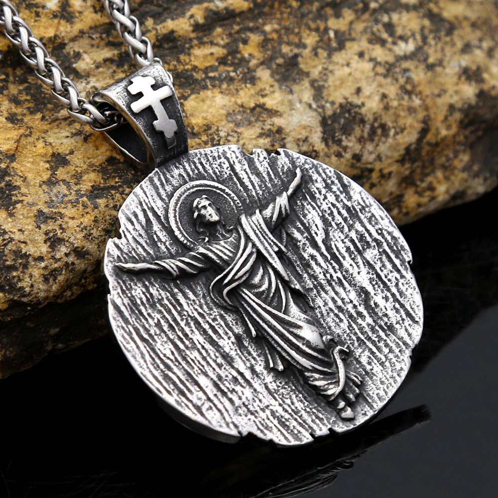 Personalized Punk Retro Men's Titanium Steel Pendant Necklace