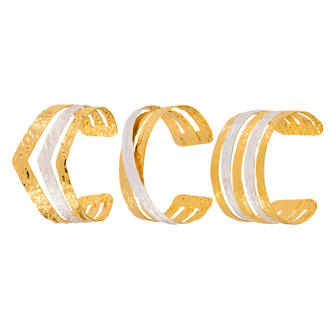 Planderful Minimalist Opening Bracelet 18K Gold Unisex Style