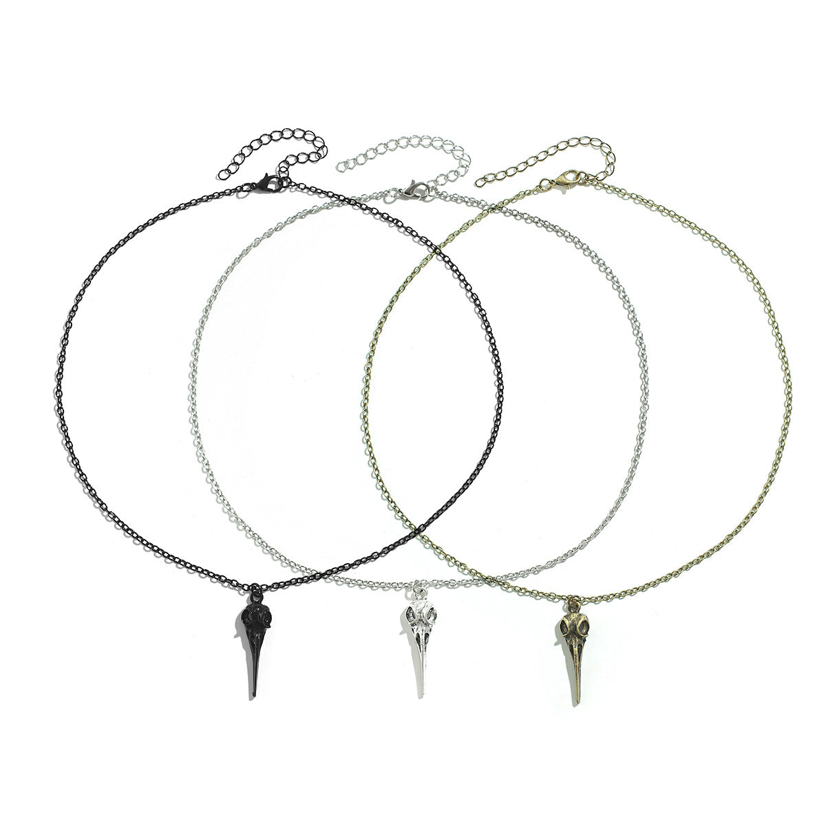 Punk Ghost Skull Tassel Necklace with Vienna Verve Collection Flair