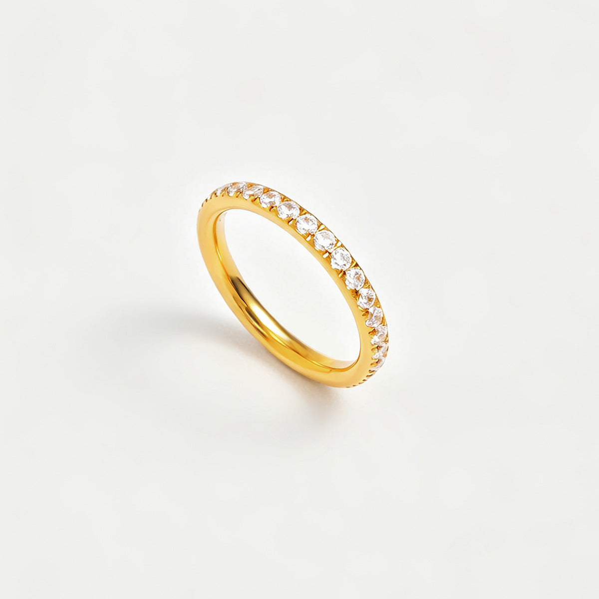 Stainless Steel Zircon Open Ring By Planderful Vienna Verve For Urban Professionals Statement Piece