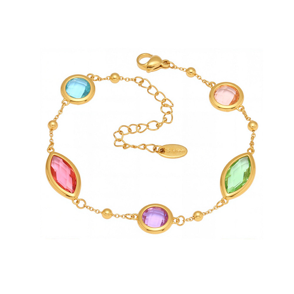 Planderful Dopamine Glass Ball Bracelet For Elegant Women
