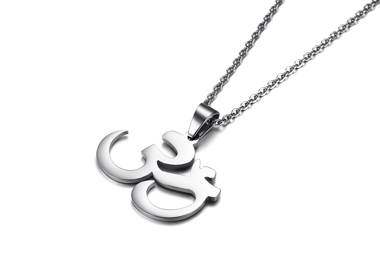 AliExpress Amazon Cross-Border Jewelry Titanium Steel Om Pendant