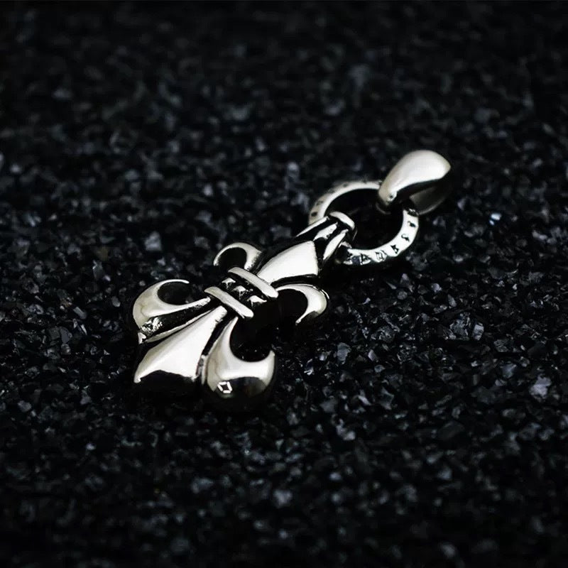 Planderful Crowe Circle Anchor Necklace Unisex Stainless Steel Pendant Vintage Punk Rock Style For Men And Women