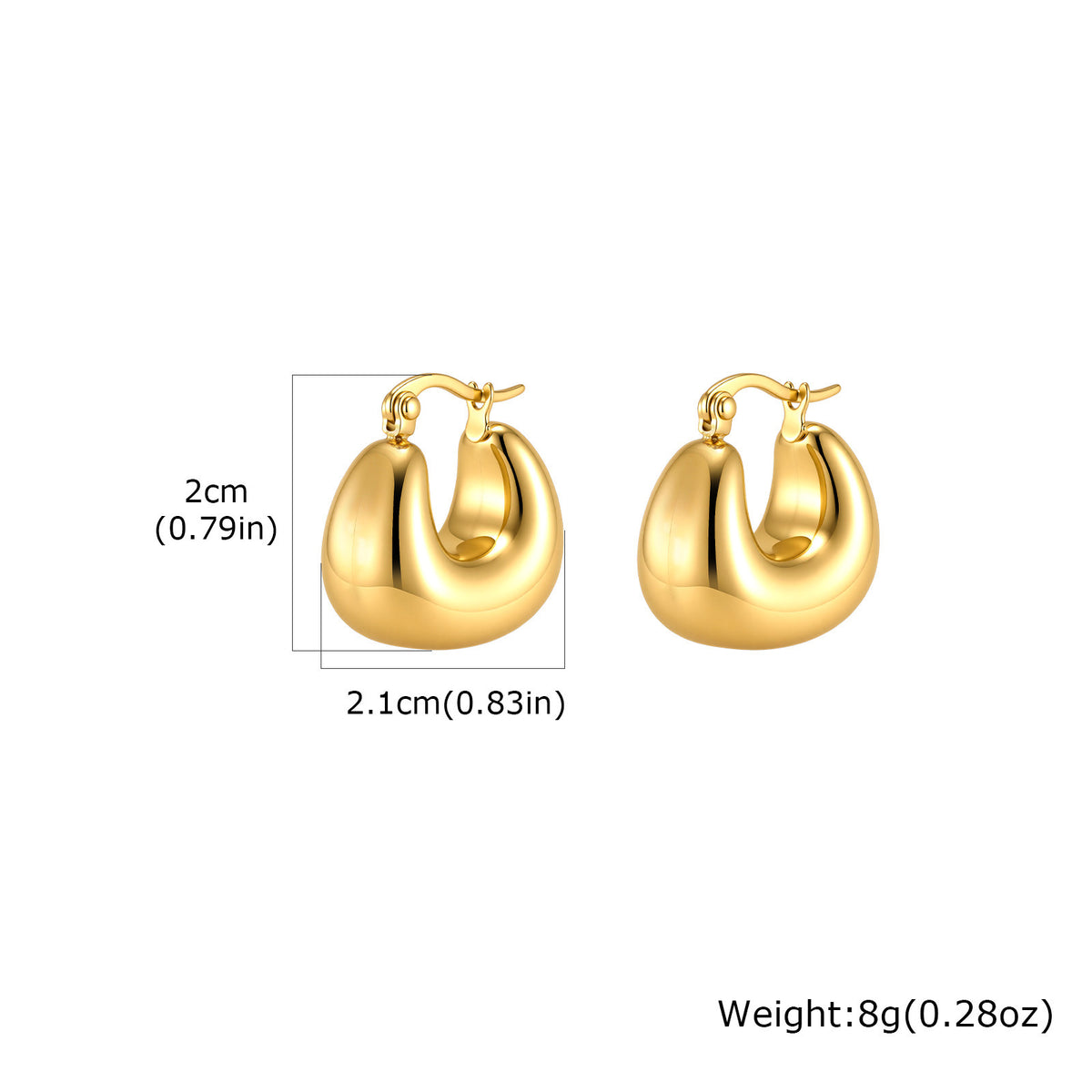 Modern Stainless Steel Earrings — Multiple Styles