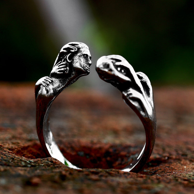 Stylish Retro Hipster Stainless Steel Open Rings for Men and Women - Wholesale Jewelry by Planderful