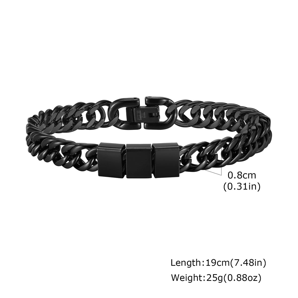Diy Stainless Steel Double Woven Chain Bracelet Steel Men's