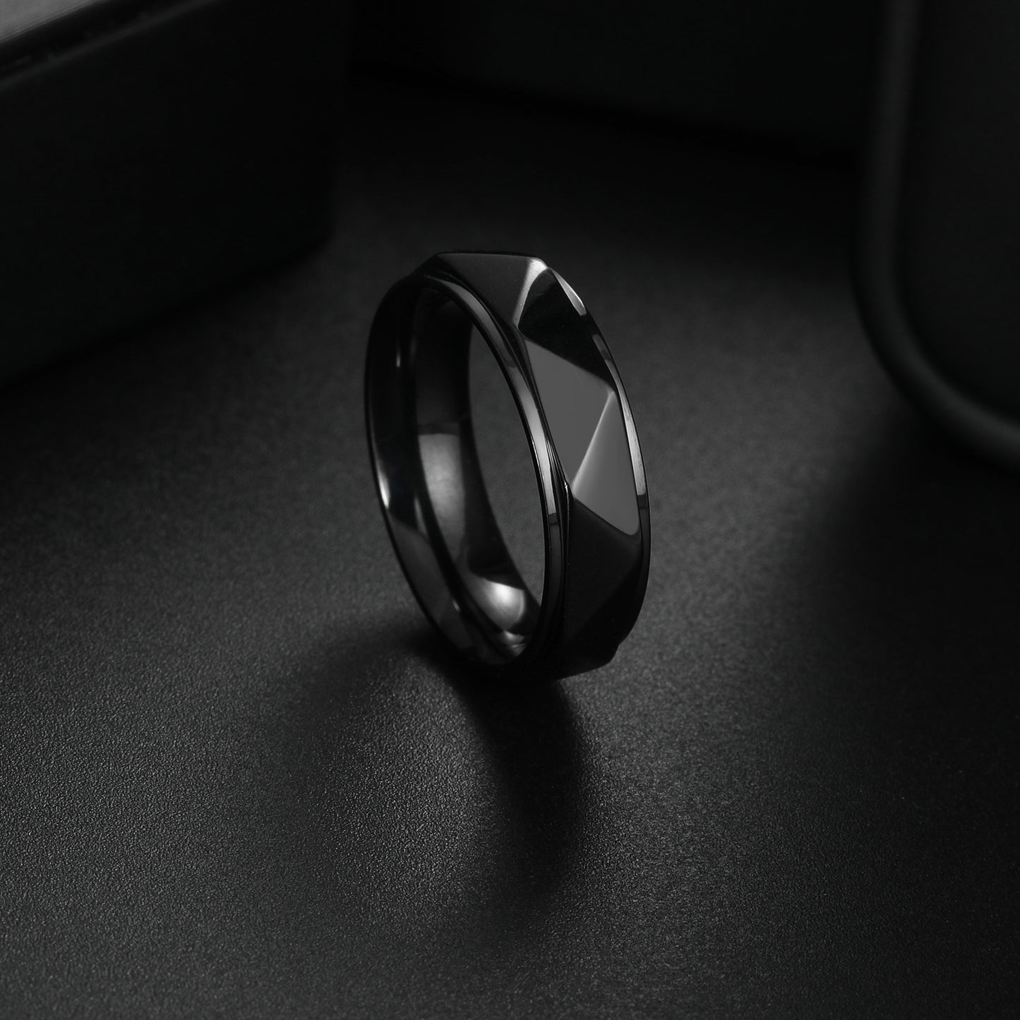 Planderful Everyday Genie Punk Ring 6mm Triangle Stainless Steel Unisex Jewelry For Men And Women