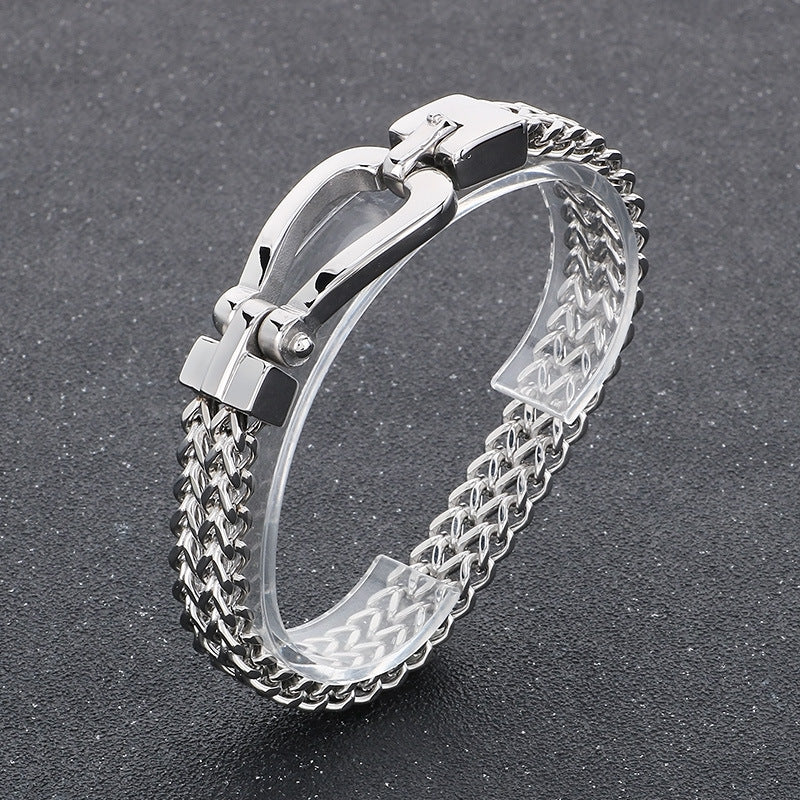 Planderful Mens Stainless Steel Bracelet Durable Hipster