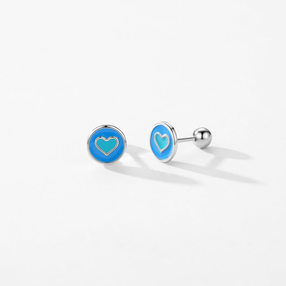 Stylish Sterling Silver Love Stud Earrings for Women