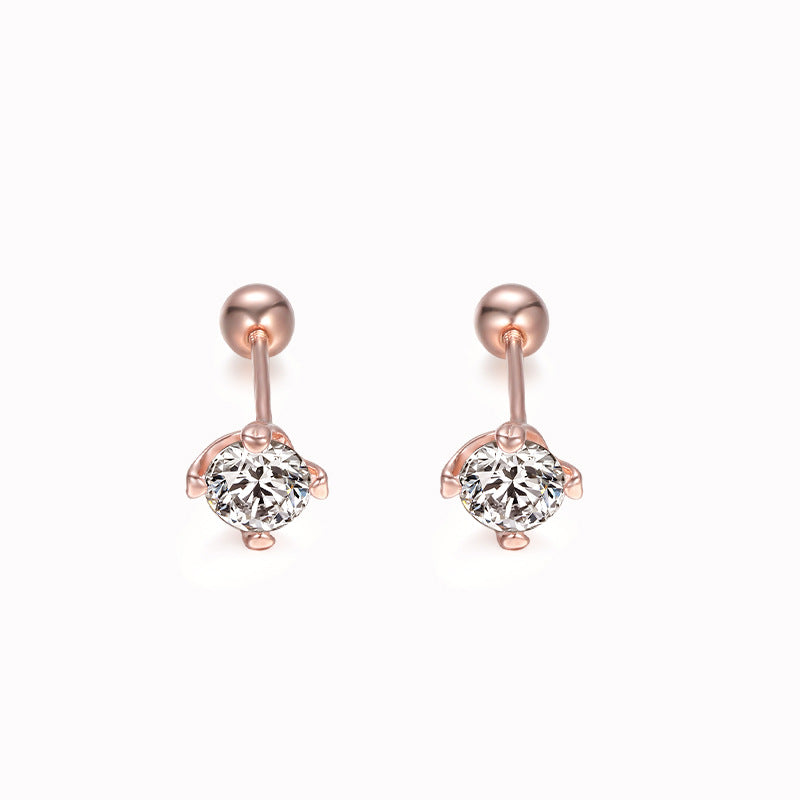 Vintage Rose 925 Sterling Silver Earrings