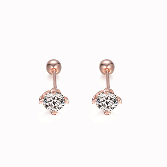 Vintage Rose 925 Sterling Silver Earrings