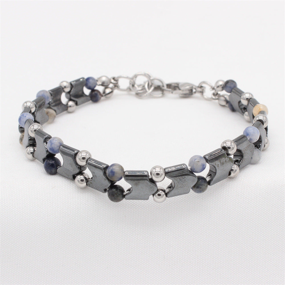 Planderful Everyday Genie Bracelet – Personalized Black Gallstone Tiger's Eye Beaded Jewelry