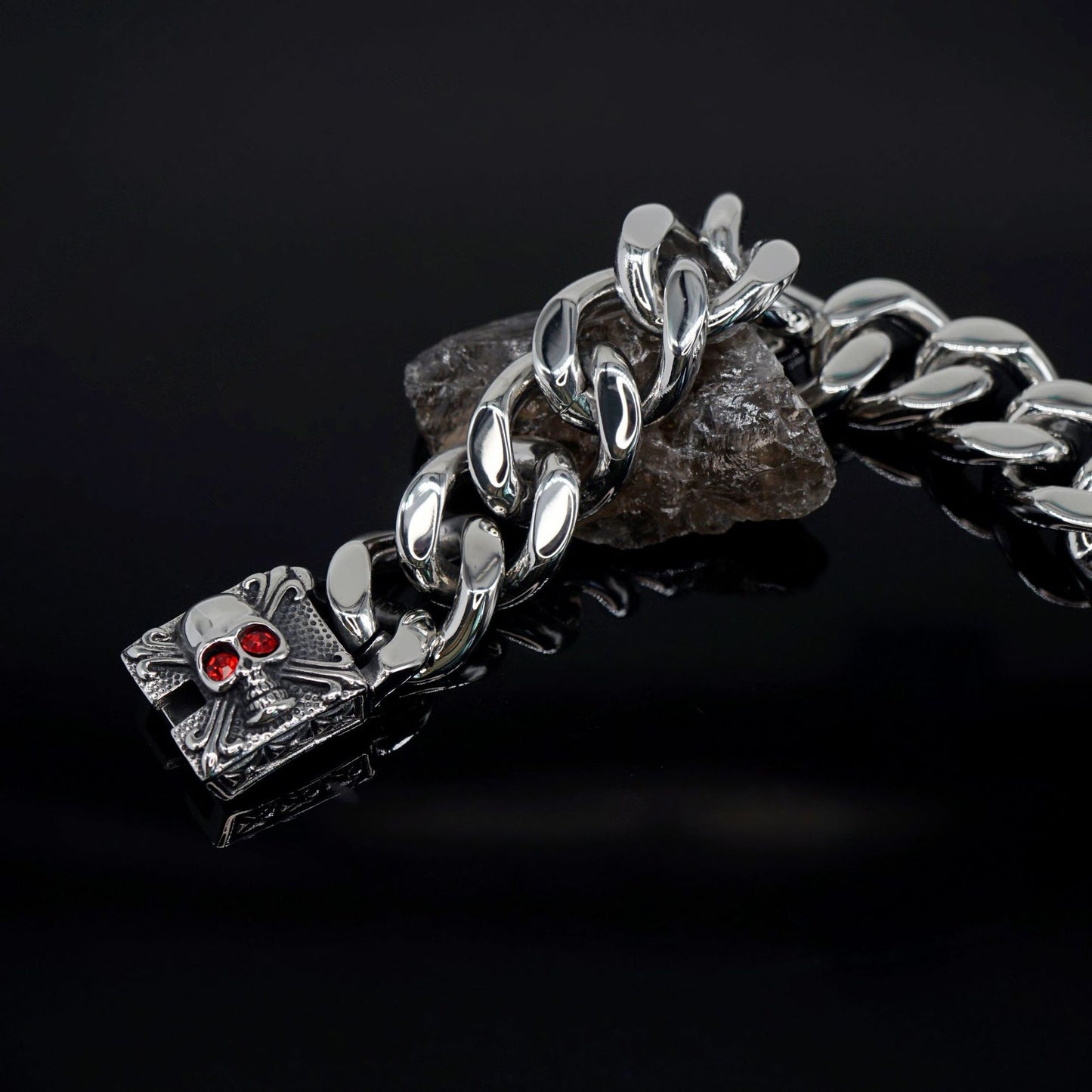 Planderful Personalized Titanium Cuban Chain Bracelet Men