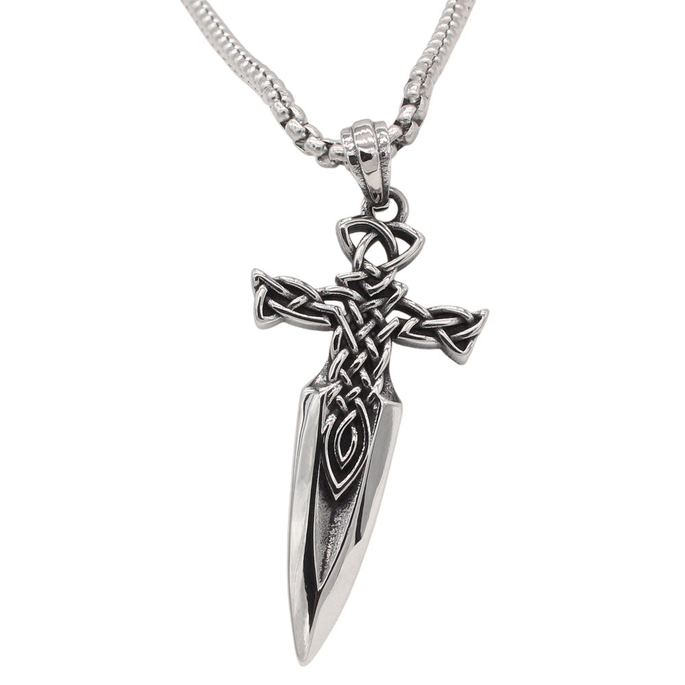 Planderful Jewelry Viking Sword Pendant For Men In Titanium Steel Personalization