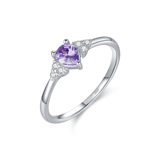 Planderful Gala Fireworks Ring – Elegant Purple Crystal Water Drop Design
