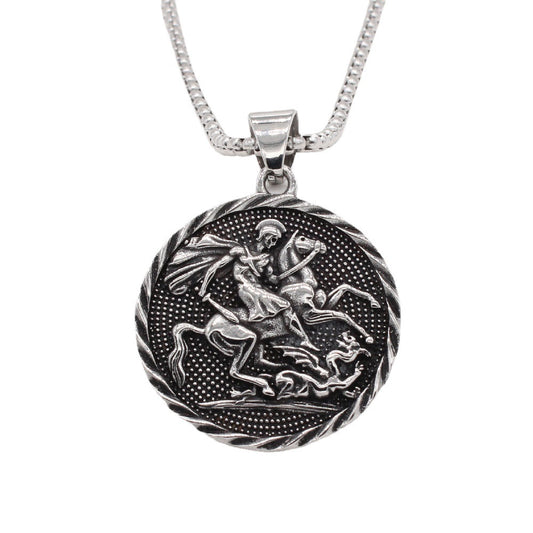 Titanium Steel Pendant For Men And Unisex Planderful God Of War Inspired Ancient Greek Knight Protection Statement