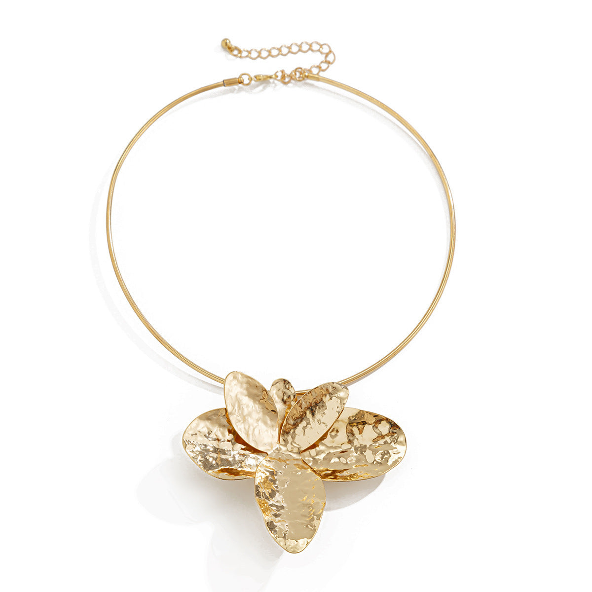 Sculptural Petal Flower Choker