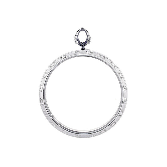 Steel Necklace – Elegant Double-Sided Thangka Pendant In Gawu Box Glass Mirror For Everyday Wear