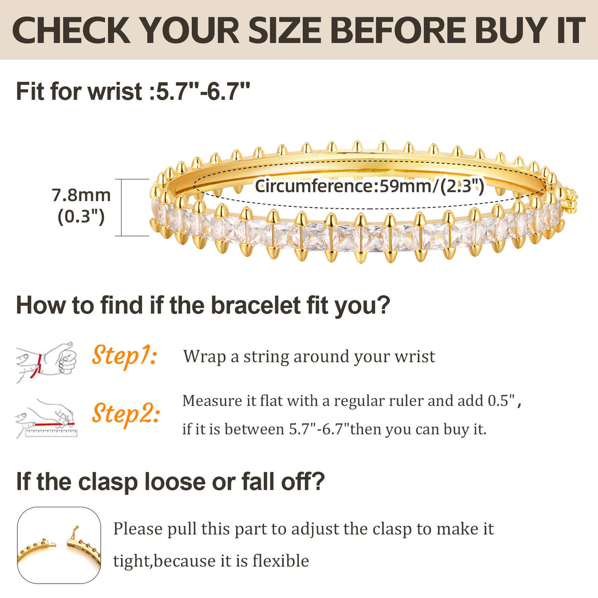 Cross Zircon Copper Bracelet
