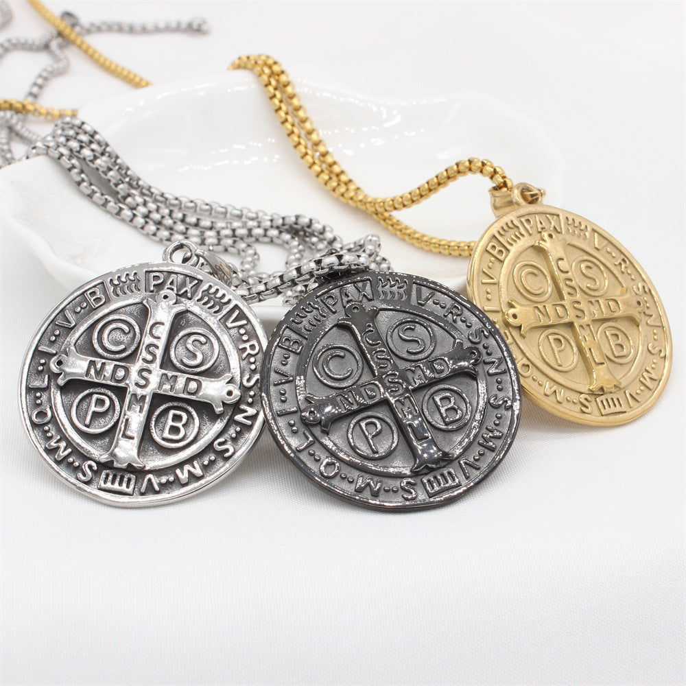 Stainless Steel Cross Pendant Unisex Protection Statement CPBS Punk Street Style Planderful