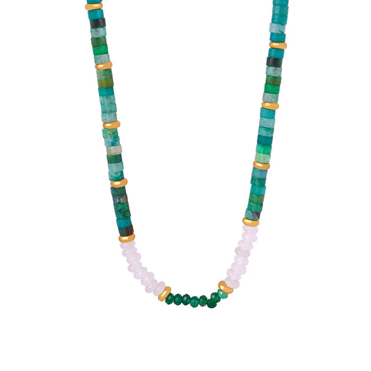 Green Jade Handmade Clavicle Chain Necklace - High-End Luxury Women's Jewelry by Planderful
