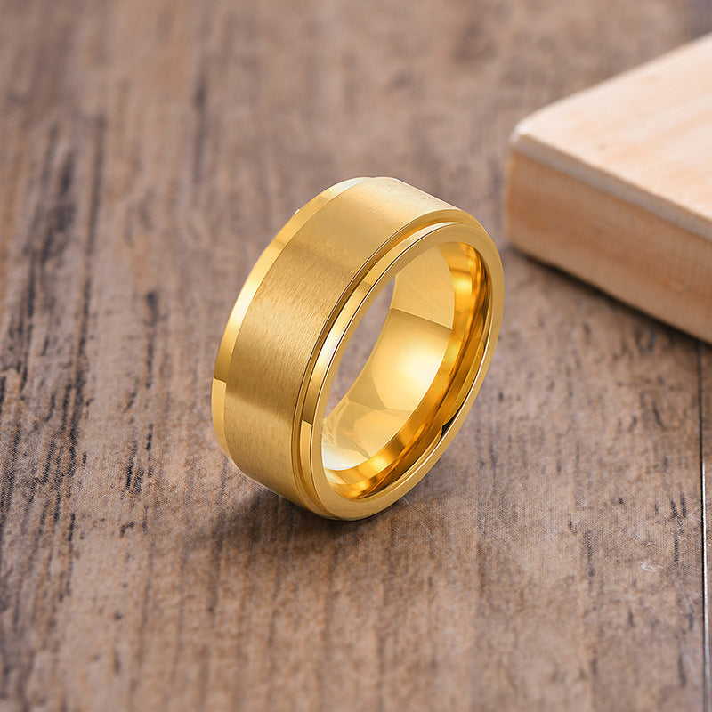 European And American Index Finger Joint Stainless Steel Rotary Decompression Ring Wholesale For Men