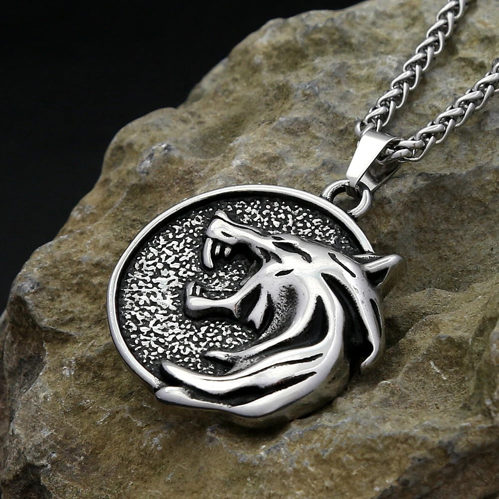 Vintage Viking Wolf Stainless Steel Men's Ring