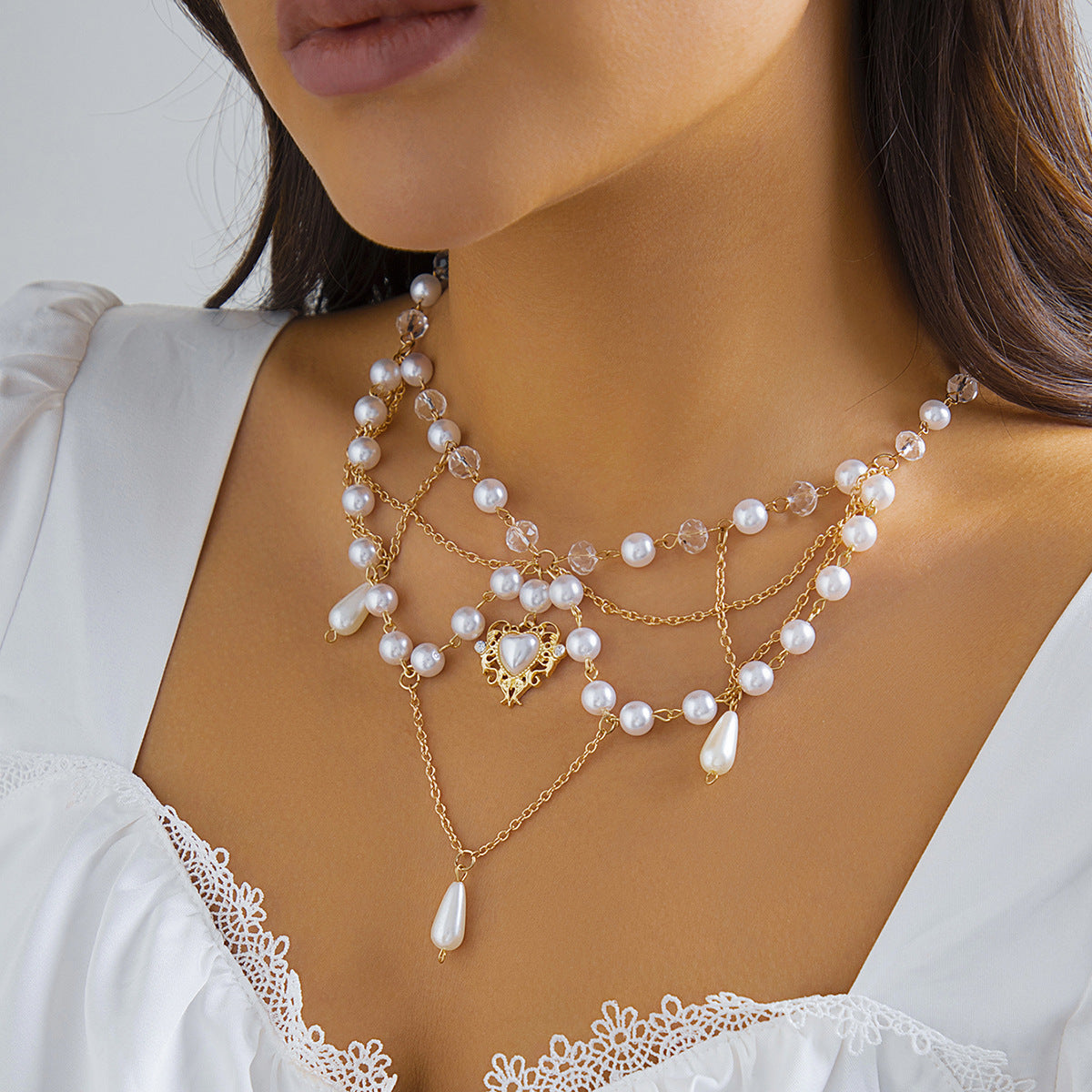 Planderful Vienna Verve Necklace – Elegant Imitation Pearl Design