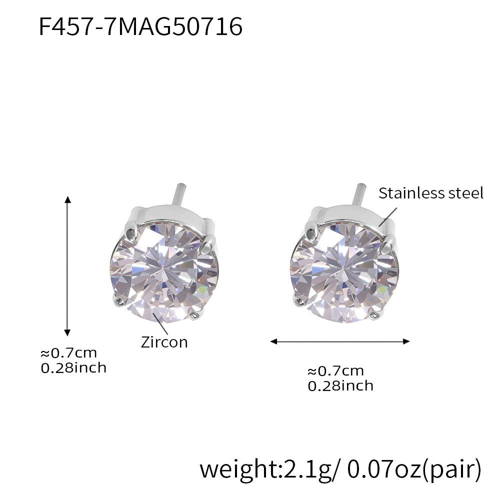 Planderful Super Flash 5A Zircon Stud Earrings For Women