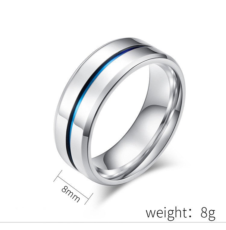 Planderful 8mm Double Bevel Brushed Matte Ring Unisex