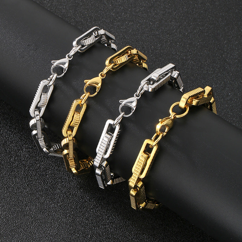 Planderful Collection Locomotive Steel Bracelet Premium Men