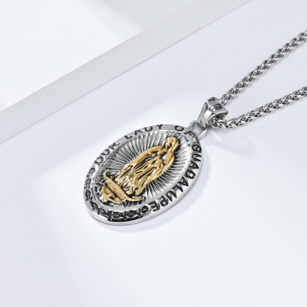 Cross-border European and American Virgin Mary Pendant Necklace