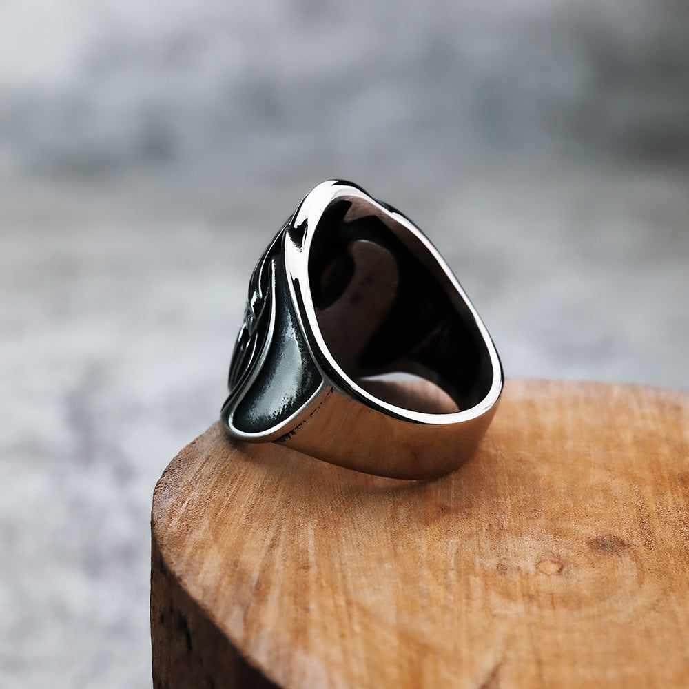 European and American Jewelry Wholesale Men's Viking Crow Ring