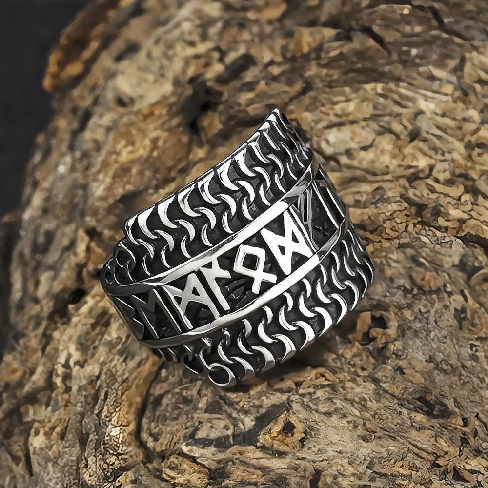 European and American Retro Jewelry Stainless Steel Ring Men