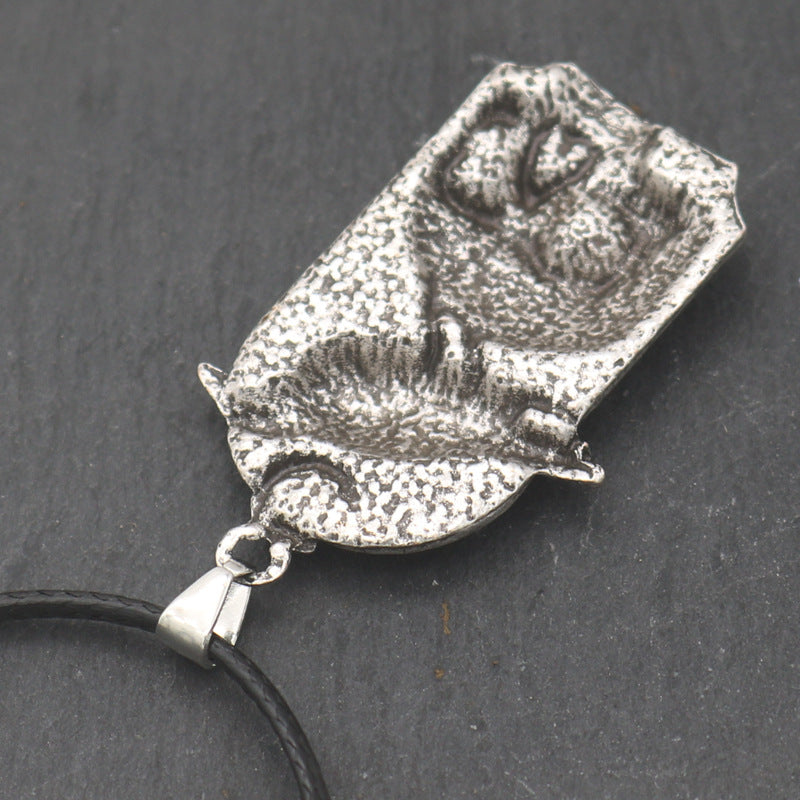 Planderful Celtic Skull Moon Necklace Punk Men Women