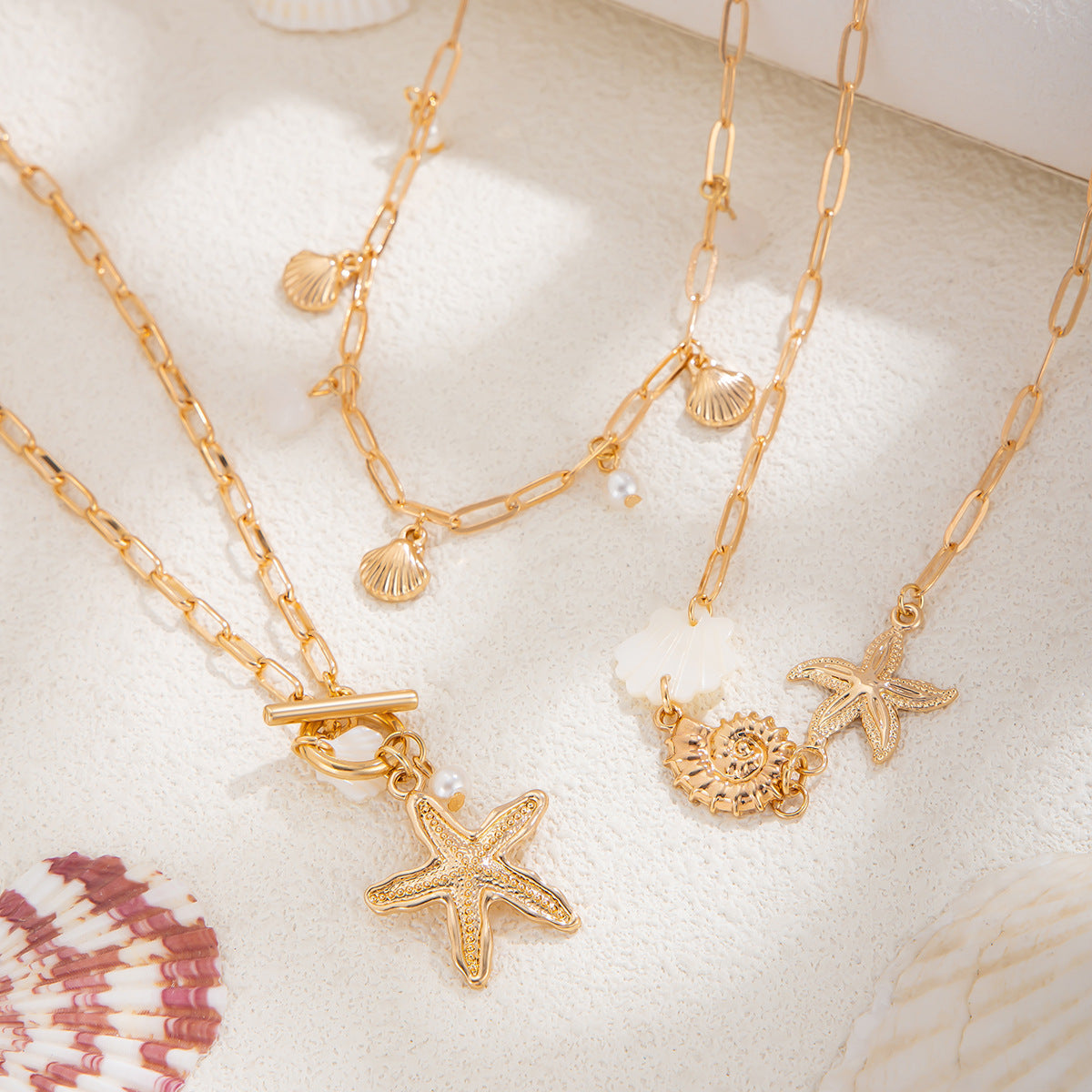 Planderful Vienna Verve Necklace Set – Elegant Ocean-Inspired Design