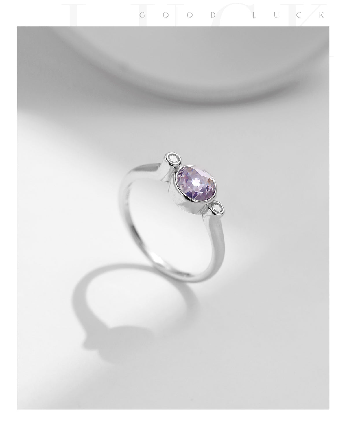 925 Sterling Silver Faceted Zircon Vintage Ring