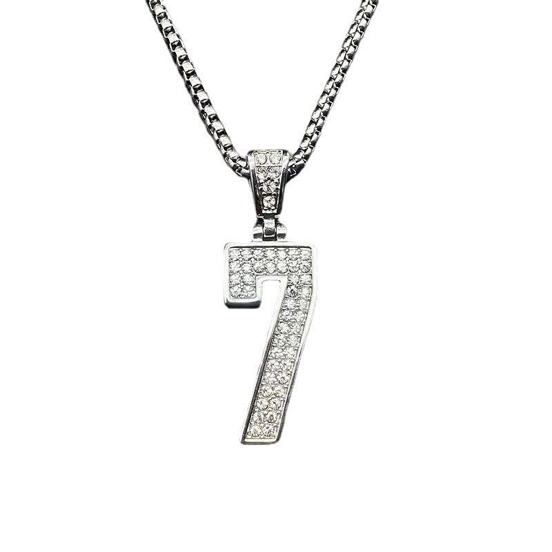 Planderful Hip Hop Necklace Unisex Gold Plated Stainless Steel Zircon Pendant European And American Style